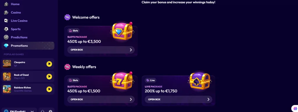 Promotions Slottio